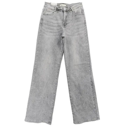 KatchMe Women's Trendy Denim High WaistMulti-Pocket Wide Leg Jeans,, Street StretchWomenswear, Baggy Jeans Outfit